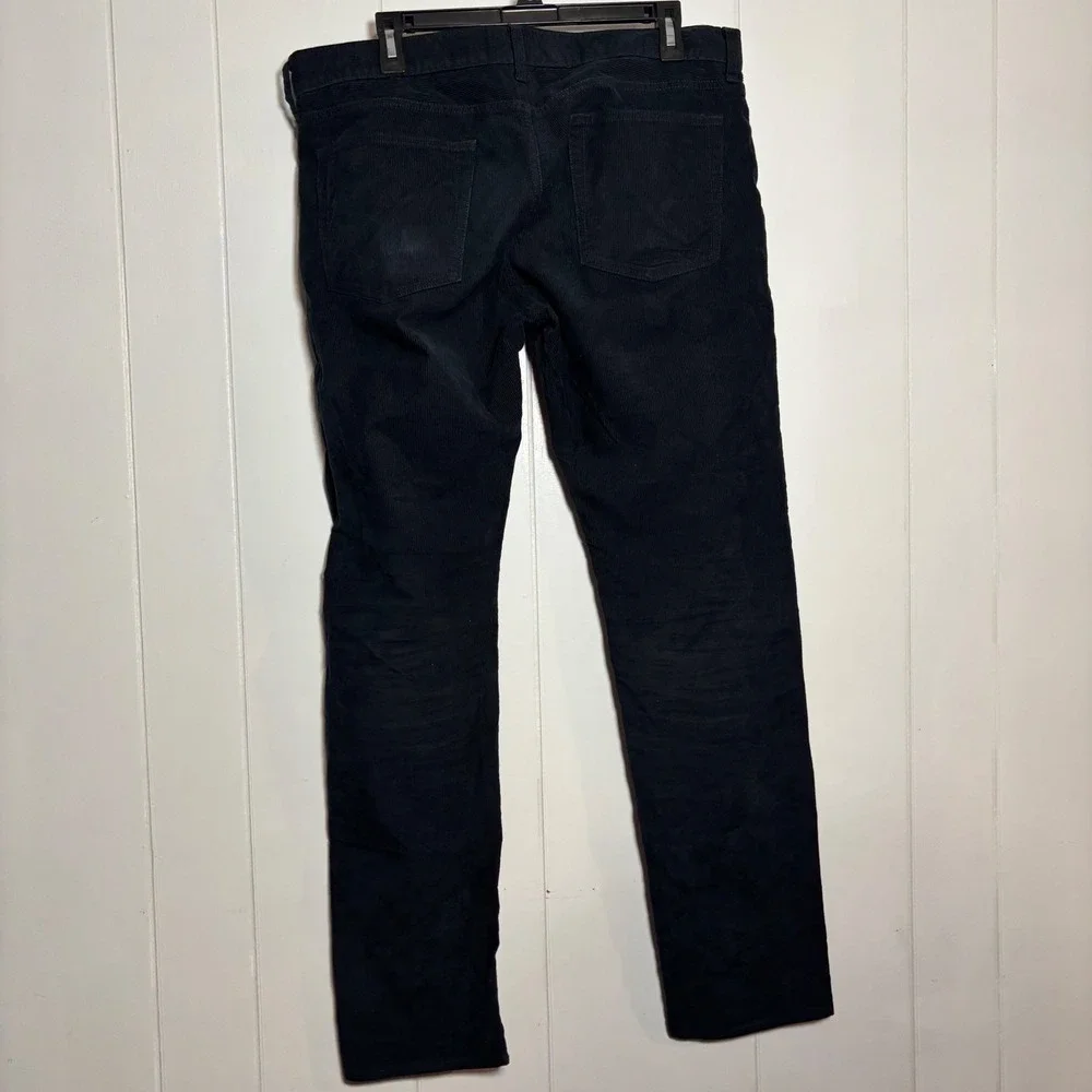J.Crew 484 Slim Fit Corduroy Pants Mens 34x32 Navy Blue Stretch Preppy Academia
